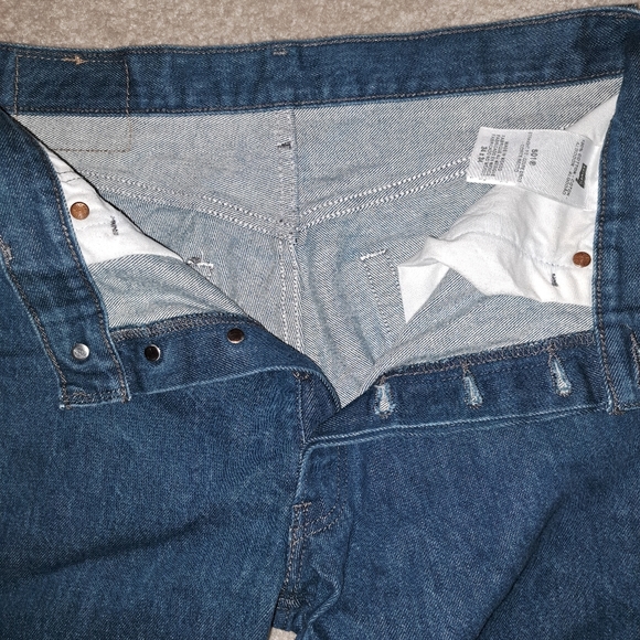 Mens 501 Levi Jeans, Like New, 34W x 34L, Blue  and Green colored Jeans. - Picture 2 of 3